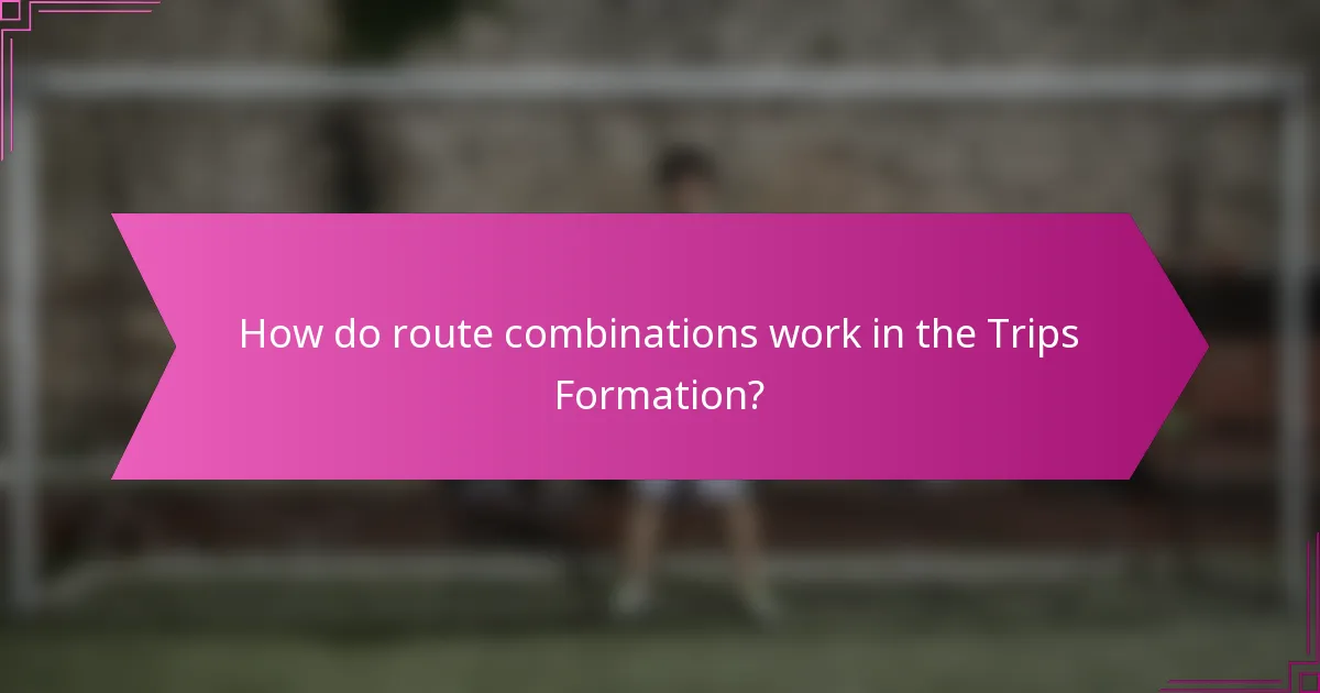 How do route combinations work in the Trips Formation?