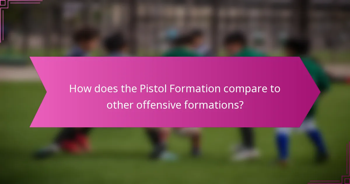How does the Pistol Formation compare to other offensive formations?